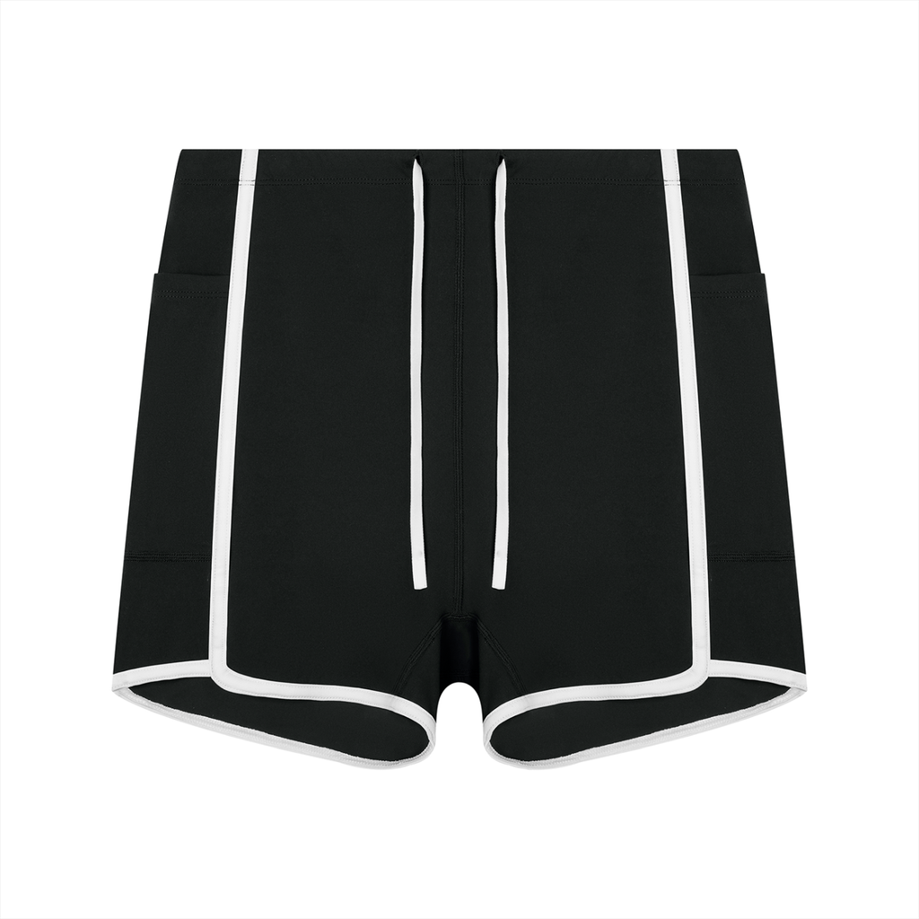 Loki & Ivy Women's High Rise Color Block Yoga Shorts