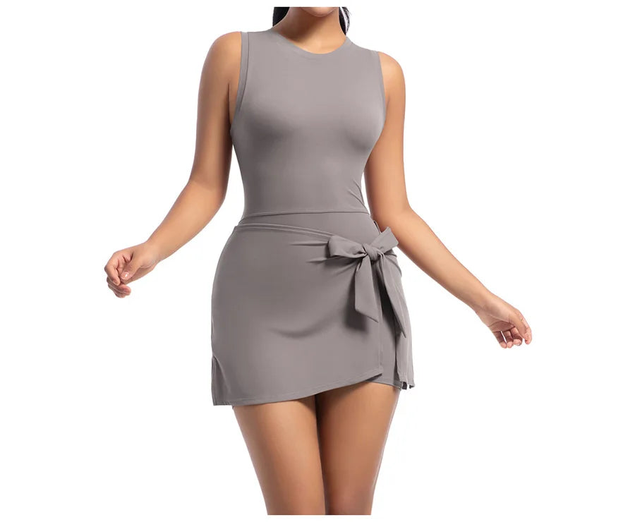 New Short Sports Jumpsuit Gym Set Women Yoga Clothes Workout Tennis dress One-piece Playsuit Yoga Suit Female Outdoor Bodysuits