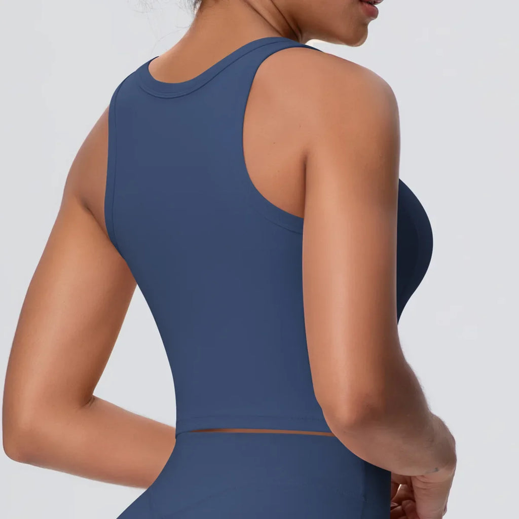 Sports Bra Women's Yoga Bra Fixed Chest Pad Gym Vest Shock-proof Workout Tops Yoga Clothes U-shaped Back Workout Fitness Running
