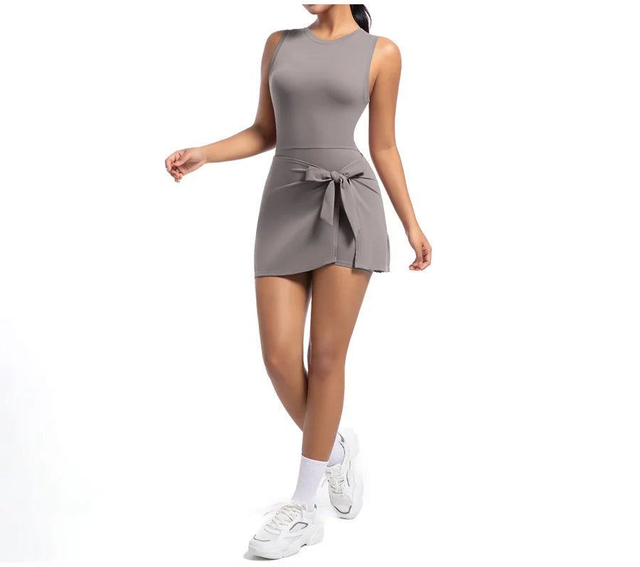 New Short Sports Jumpsuit Gym Set Women Yoga Clothes Workout Tennis dress One-piece Playsuit Yoga Suit Female Outdoor Bodysuits