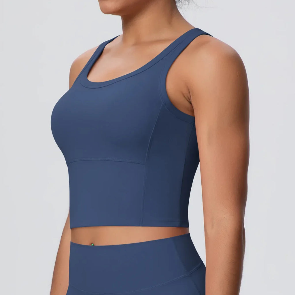 Sports Bra Women's Yoga Bra Fixed Chest Pad Gym Vest Shock-proof Workout Tops Yoga Clothes U-shaped Back Workout Fitness Running