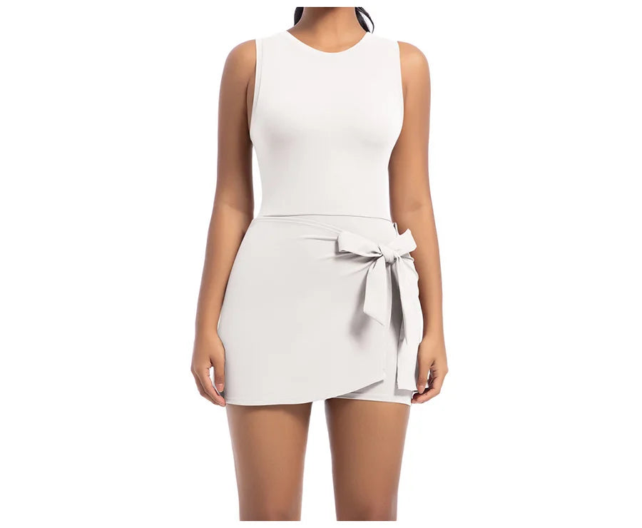 New Short Sports Jumpsuit Gym Set Women Yoga Clothes Workout Tennis dress One-piece Playsuit Yoga Suit Female Outdoor Bodysuits