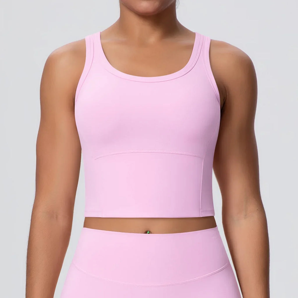 Sports Bra Women's Yoga Bra Fixed Chest Pad Gym Vest Shock-proof Workout Tops Yoga Clothes U-shaped Back Workout Fitness Running