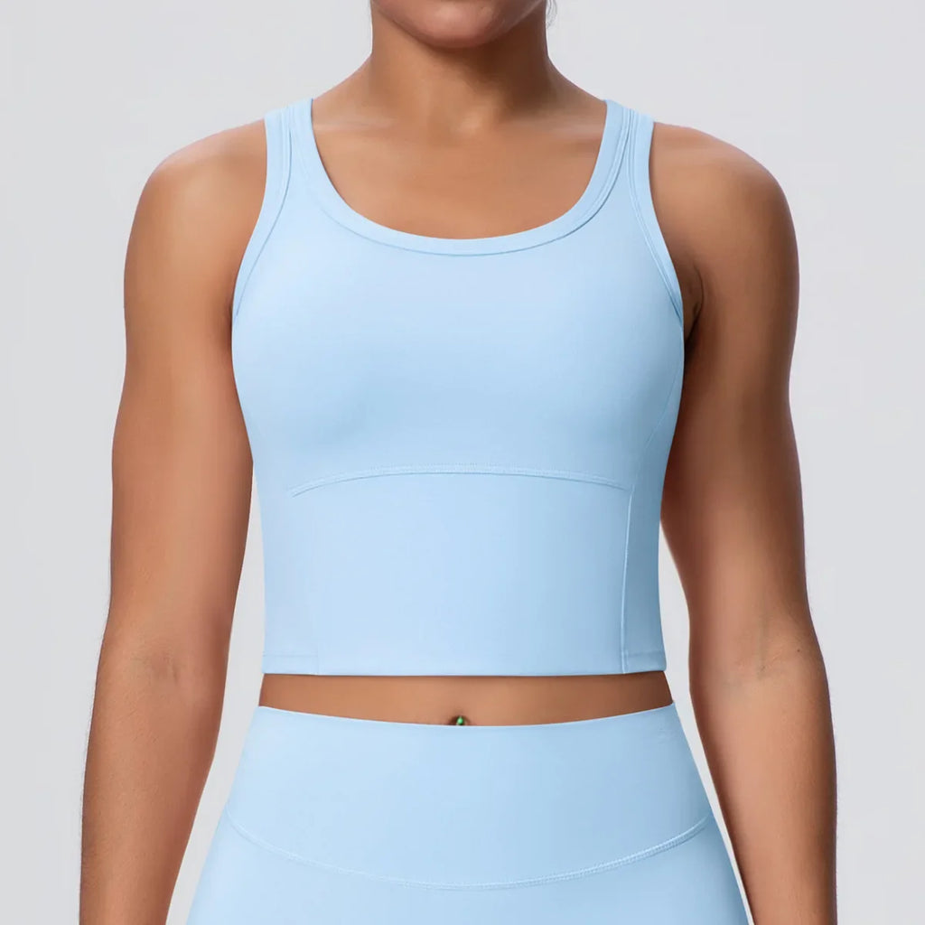 Sports Bra Women's Yoga Bra Fixed Chest Pad Gym Vest Shock-proof Workout Tops Yoga Clothes U-shaped Back Workout Fitness Running