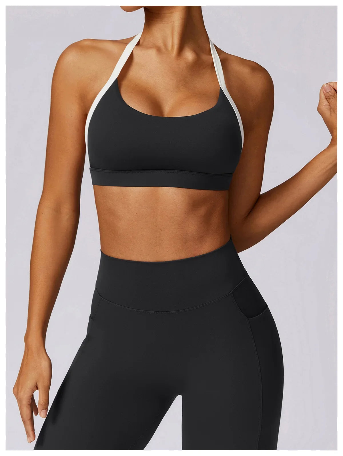 Women's Neck Hanging Back Beauty Yoga Bra Quick Drying Sports Underwear Gym Push Up Workout High-intensity Running Fitness Vest