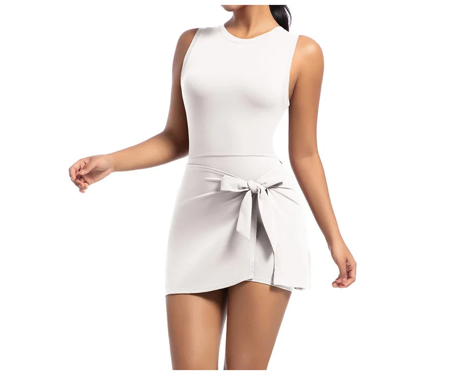 New Short Sports Jumpsuit Gym Set Women Yoga Clothes Workout Tennis dress One-piece Playsuit Yoga Suit Female Outdoor Bodysuits