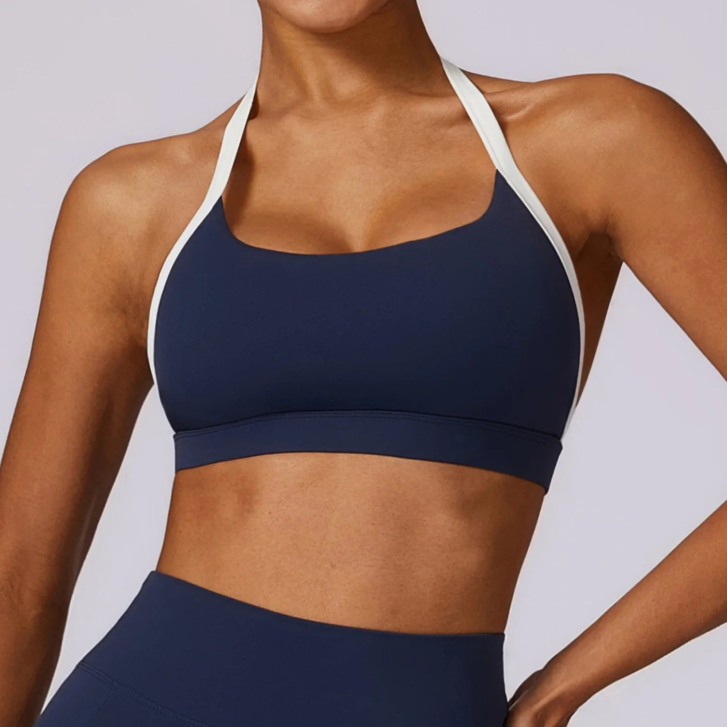 Women's Neck Hanging Back Beauty Yoga Bra Quick Drying Sports Underwear Gym Push Up Workout High-intensity Running Fitness Vest