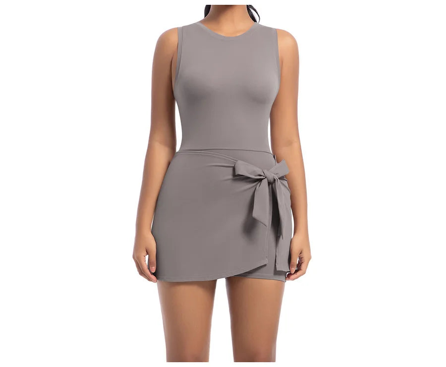 New Short Sports Jumpsuit Gym Set Women Yoga Clothes Workout Tennis dress One-piece Playsuit Yoga Suit Female Outdoor Bodysuits