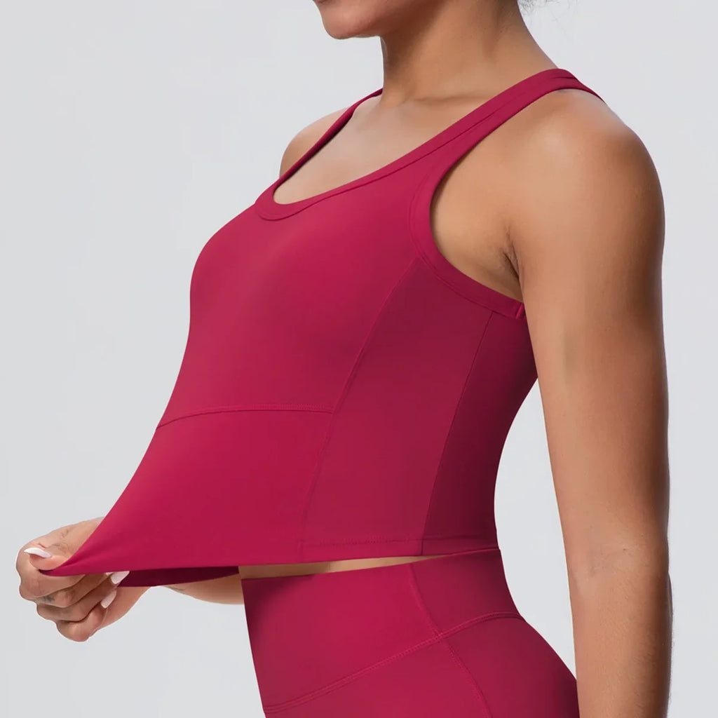 Sports Bra Women's Yoga Bra Fixed Chest Pad Gym Vest Shock-proof Workout Tops Yoga Clothes U-shaped Back Workout Fitness Running