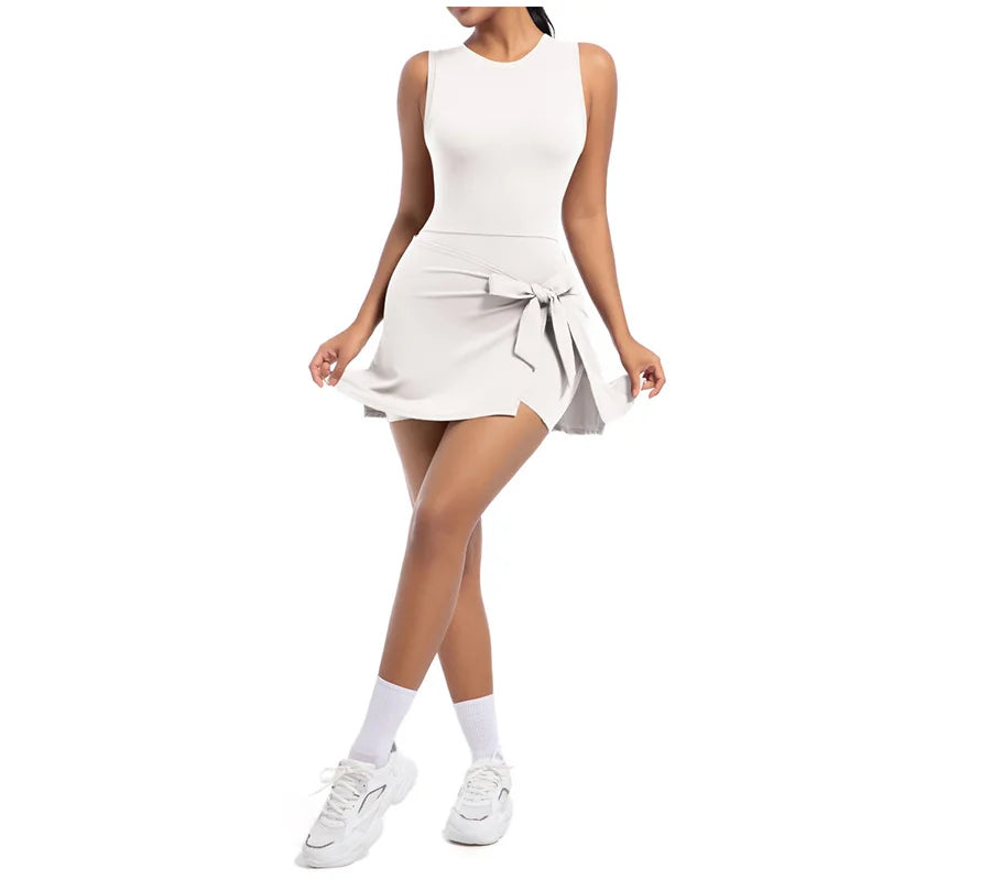 New Short Sports Jumpsuit Gym Set Women Yoga Clothes Workout Tennis dress One-piece Playsuit Yoga Suit Female Outdoor Bodysuits