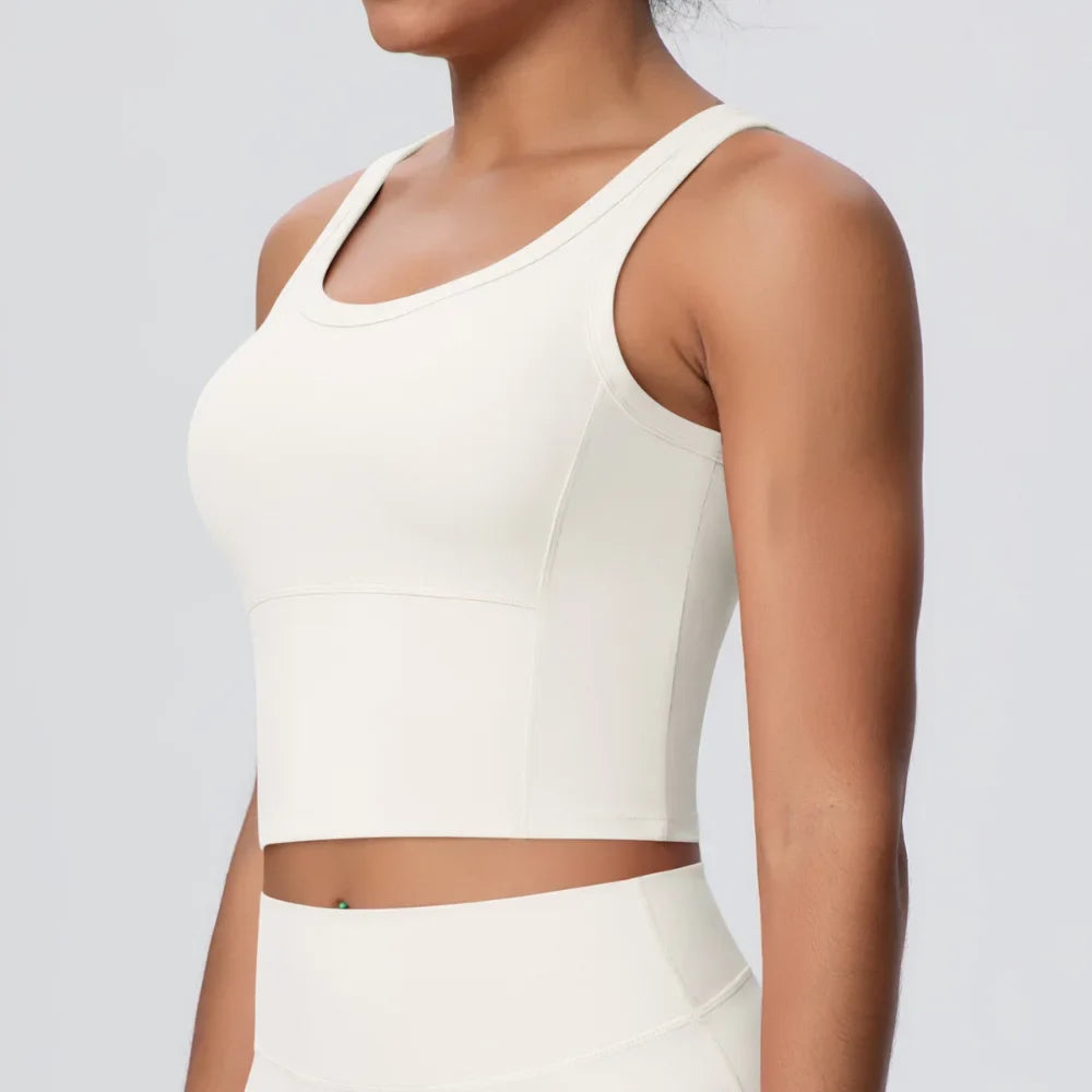 Sports Bra Women's Yoga Bra Fixed Chest Pad Gym Vest Shock-proof Workout Tops Yoga Clothes U-shaped Back Workout Fitness Running