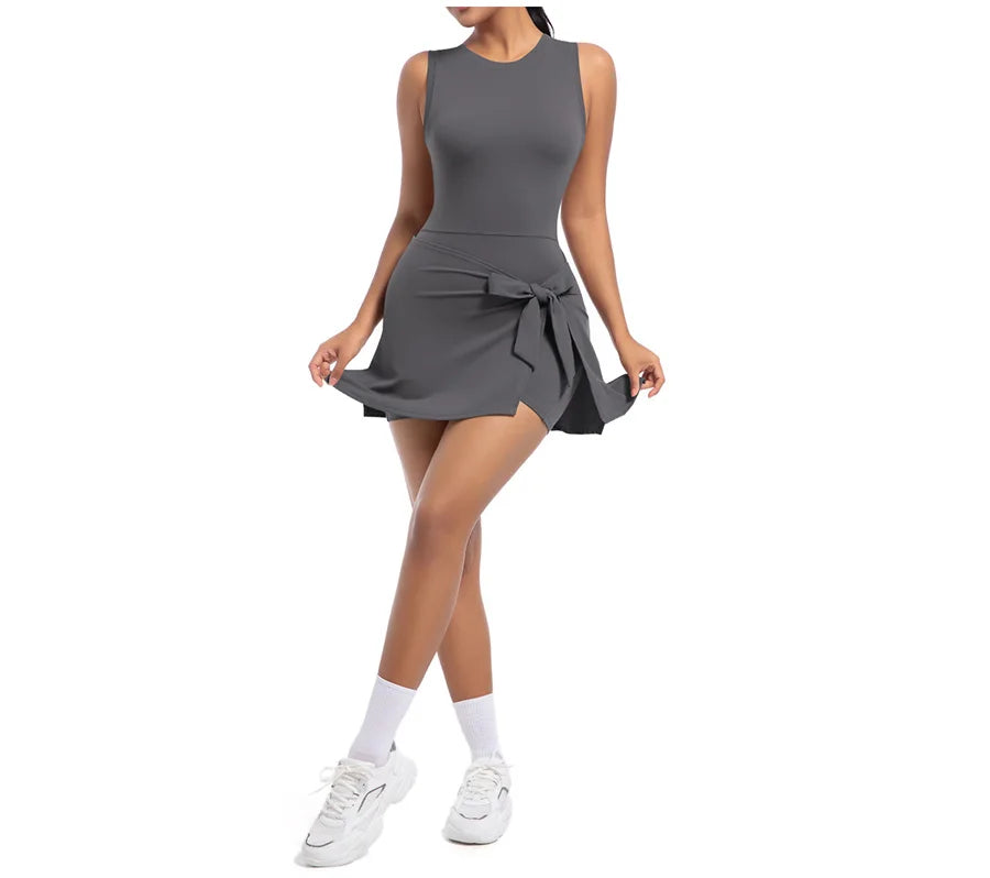 New Short Sports Jumpsuit Gym Set Women Yoga Clothes Workout Tennis dress One-piece Playsuit Yoga Suit Female Outdoor Bodysuits