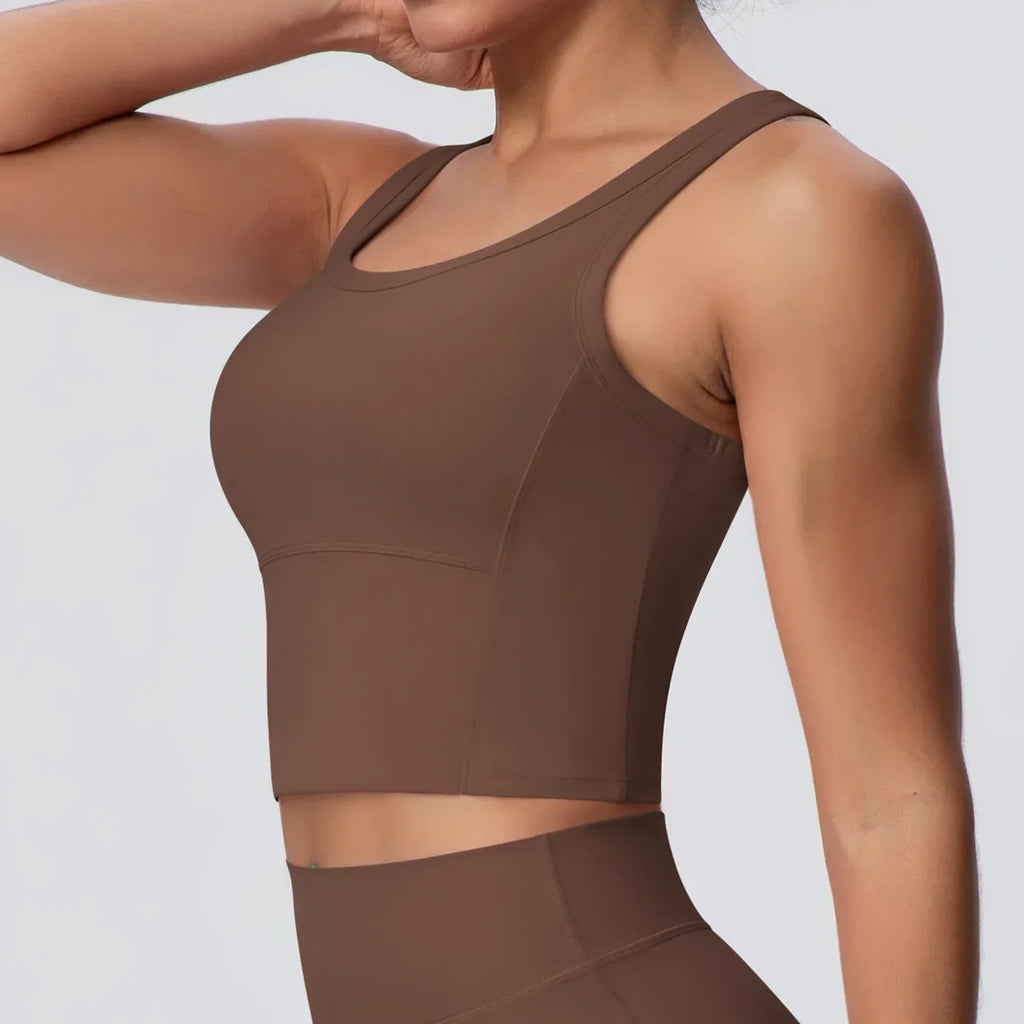 Sports Bra Women's Yoga Bra Fixed Chest Pad Gym Vest Shock-proof Workout Tops Yoga Clothes U-shaped Back Workout Fitness Running