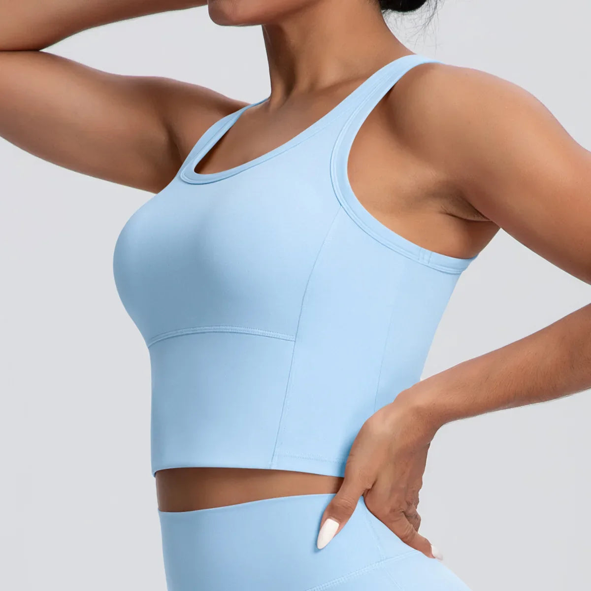 Sports Bra Women's Yoga Bra Fixed Chest Pad Gym Vest Shock-proof Workout Tops Yoga Clothes U-shaped Back Workout Fitness Running
