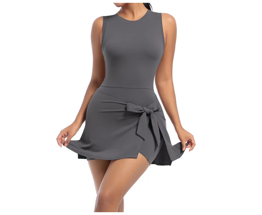 New Short Sports Jumpsuit Gym Set Women Yoga Clothes Workout Tennis dress One-piece Playsuit Yoga Suit Female Outdoor Bodysuits