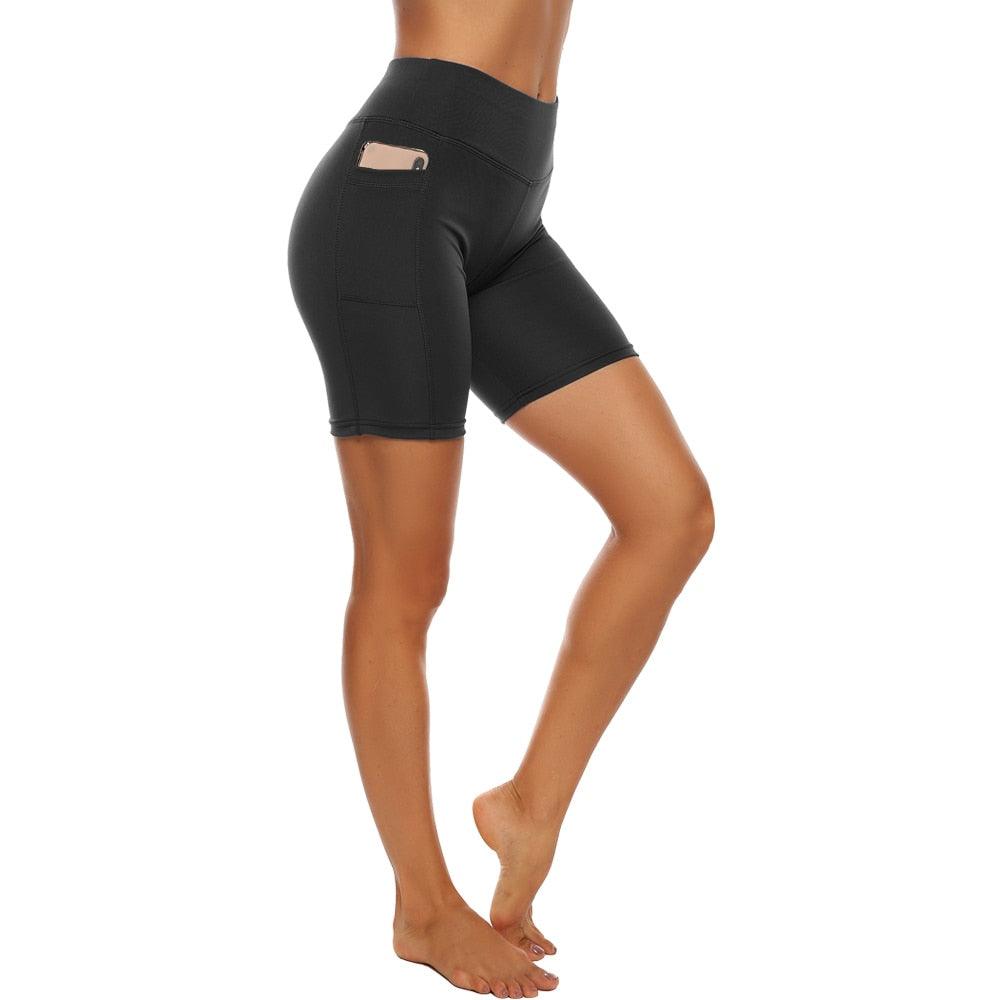 Casual Women's Yoga Pants Gym Fitness Sports Cropped Leggings Pocket Slim Pants Female Solid Color Women's Seamless Scrunch Legging Workout Leggings For Women Lift Tight Gym Yoga Home Pants