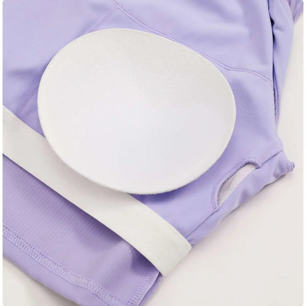 Lavender Ribbed Quick Dry Breathable Running Sports Bra
