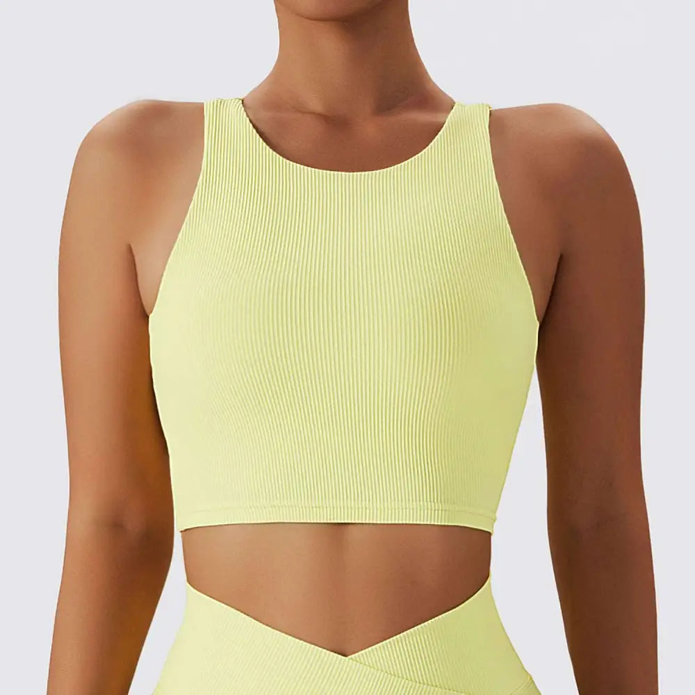 Lavender Ribbed Quick Dry Breathable Running Sports Bra