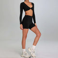 Maroon High Waist Suit Outdoor Running Nude Set