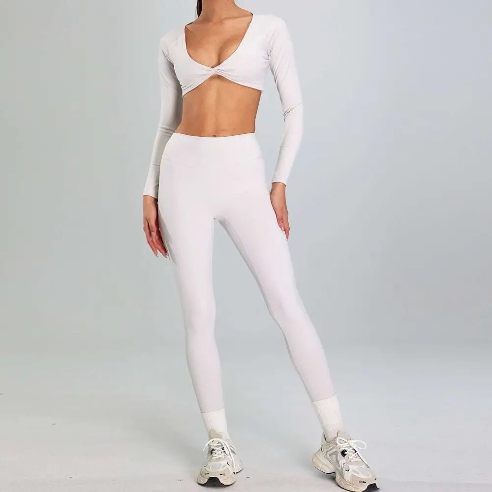 Maroon High Waist Suit Outdoor Running Nude Set